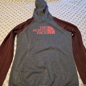 The North Face Gray and Maroon Men's Hoodie